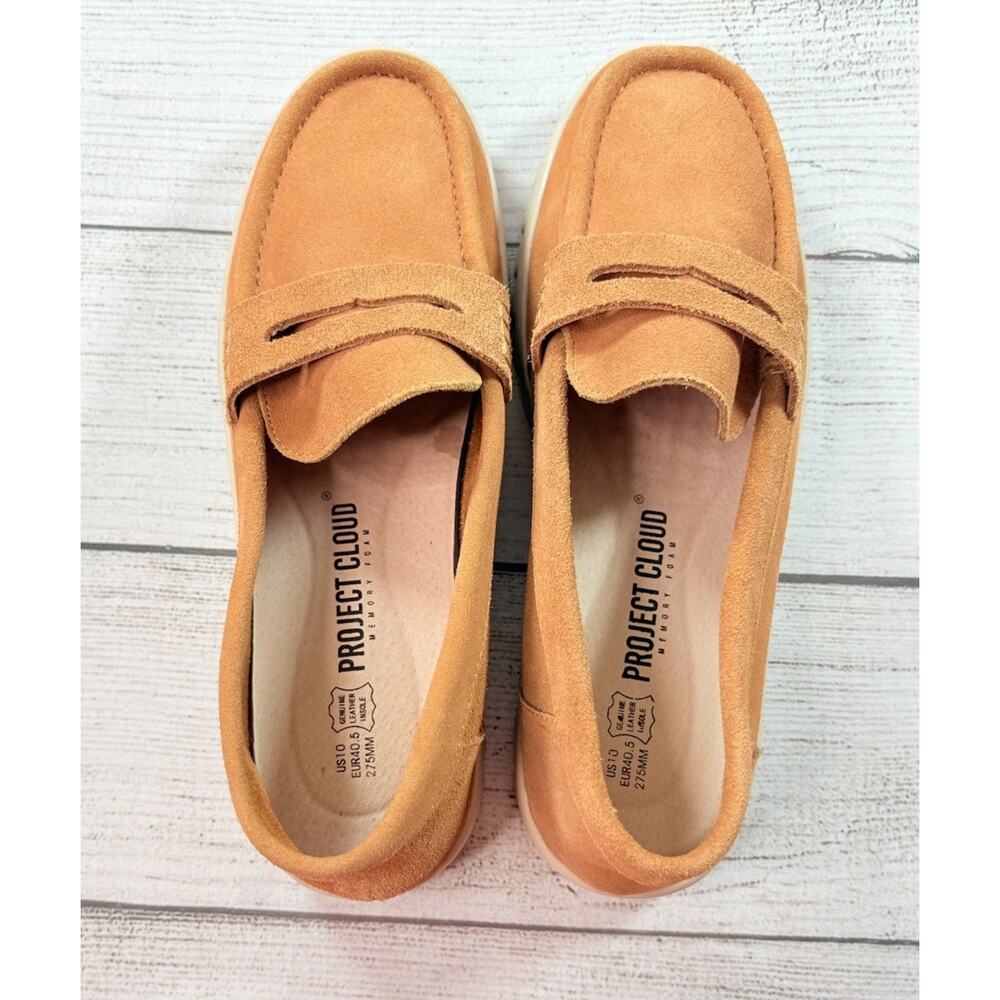 PROJECT CLOUD Women's Filide Suede Comfort Loafers Slip On Cushioned Tan Size 10 - Picture 6 of 7